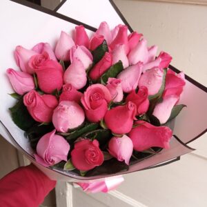 BABY AND HOT PINK ROSES